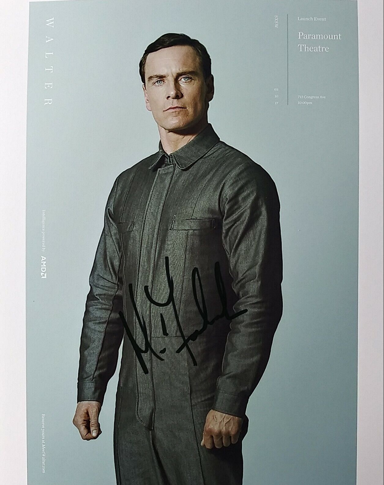 Michael Fassbender signed 8 x 10