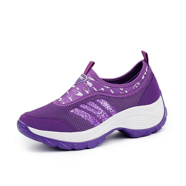 Orthopedic Women Shoes Breathable Wide Toe Cap Arch Support Elastic Radinnoo.com