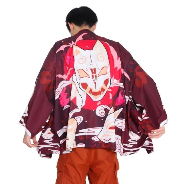 Harajuku Japanese Yukata Haori Kimono Cardigan Unisex Costume BE010