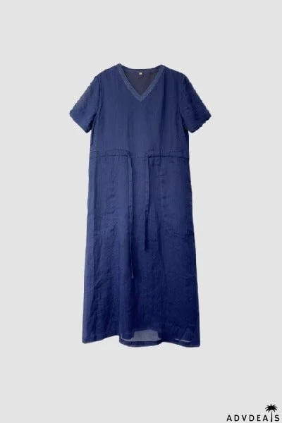 Blue Ramie Dress