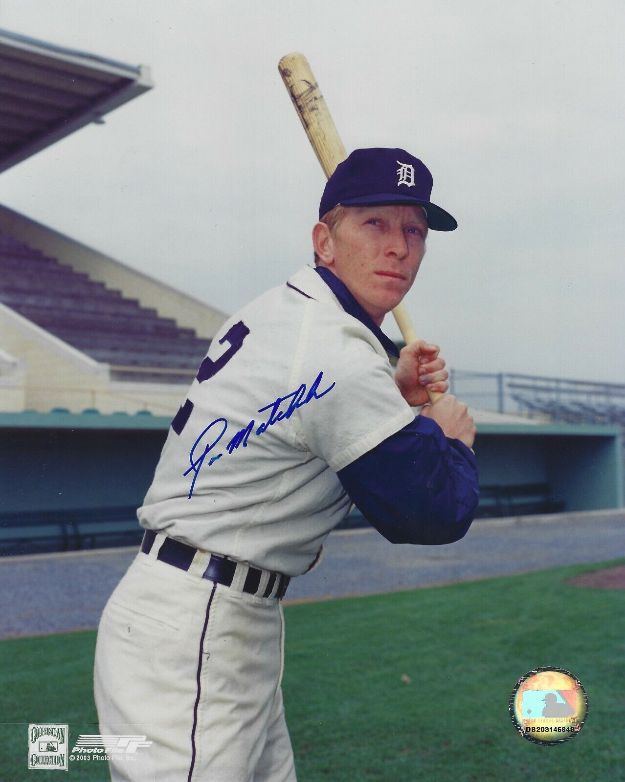 Signed 8x10 TOM MATCHICK Detroit Tigers Autographed Photo Poster painting - COA