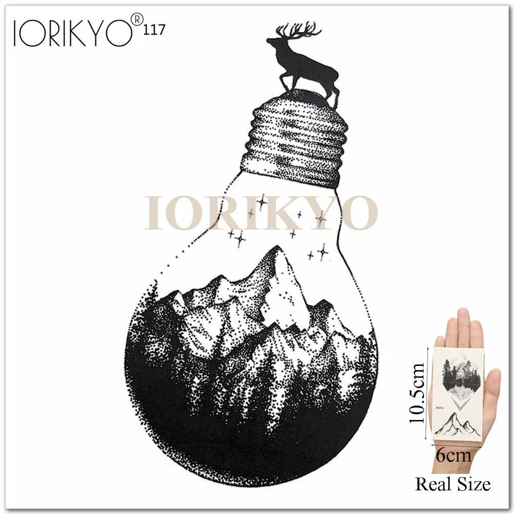 IORIKYO Temporary Women Tattoo Arm Stickers Body Chest Geometric Flash Tree Water Transfer Tatoos Dreamcatcher Sexy Fake Tattoo