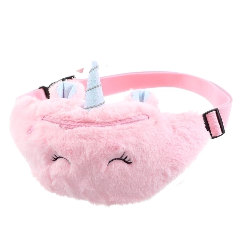 Women’s Cute Colorful Plush Coin Purse Waist Bag