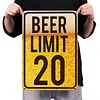 Beer Limit 20 - Vintage Metal Signs - 20*30cm/30*40cm - Warning