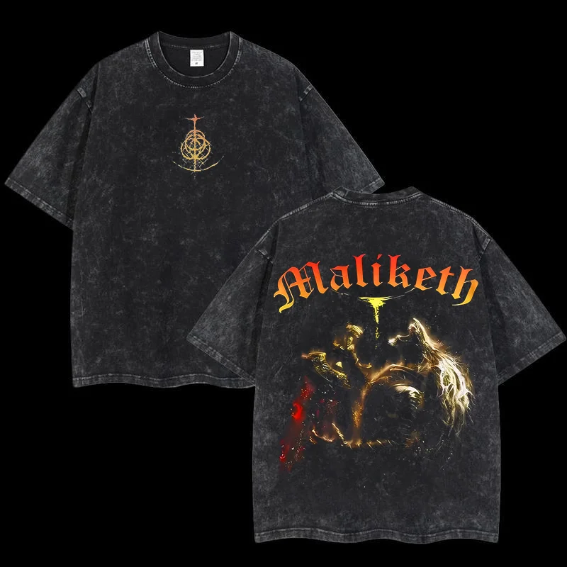 Maliketh Elden Ring Printed Unisex Washed T-Shirt