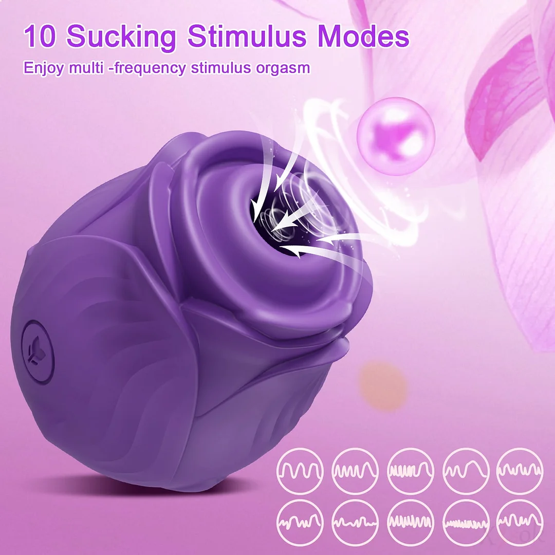 Violet Crown Rose Clitoral Sucker with 10 Sucking Modes