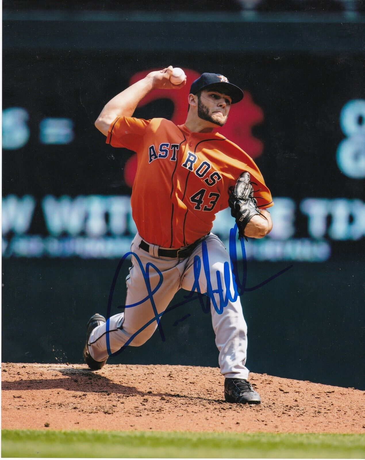 LANCE MCCULLERS JR HOUSTON ASTROS ACTION SIGNED 8x10