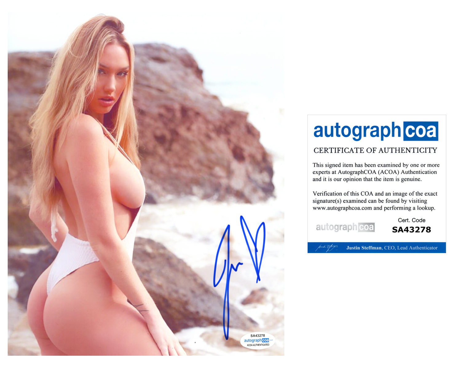 Jules Liesl Signed Autographed 8x10 Photo Poster painting Sexy Model ACOA COA