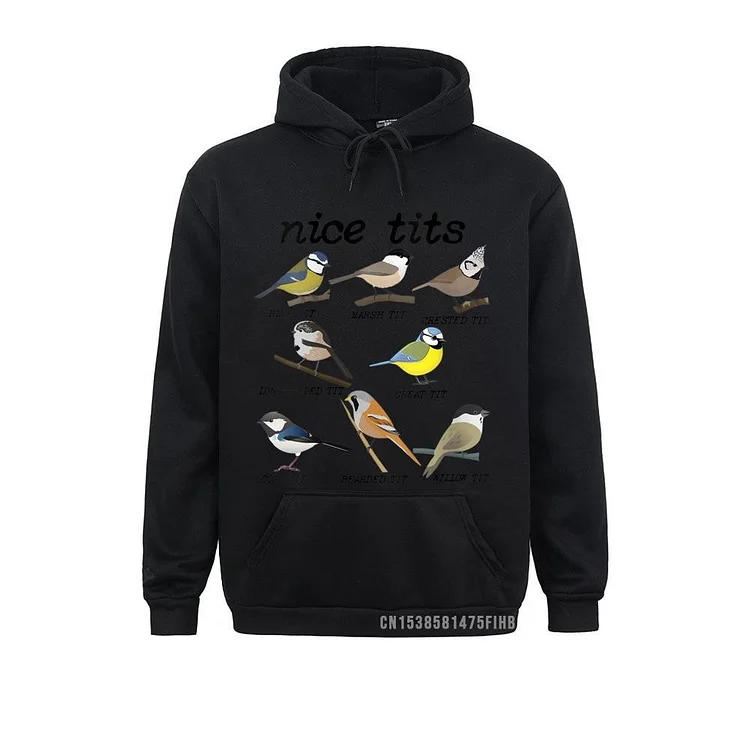 Traceeye Womens Nice Tits Funny Bird Watching Funny Tit Birds Birdwatcher Men Sweatshirts VALENTINE DAY Hoodies Beach Hoods