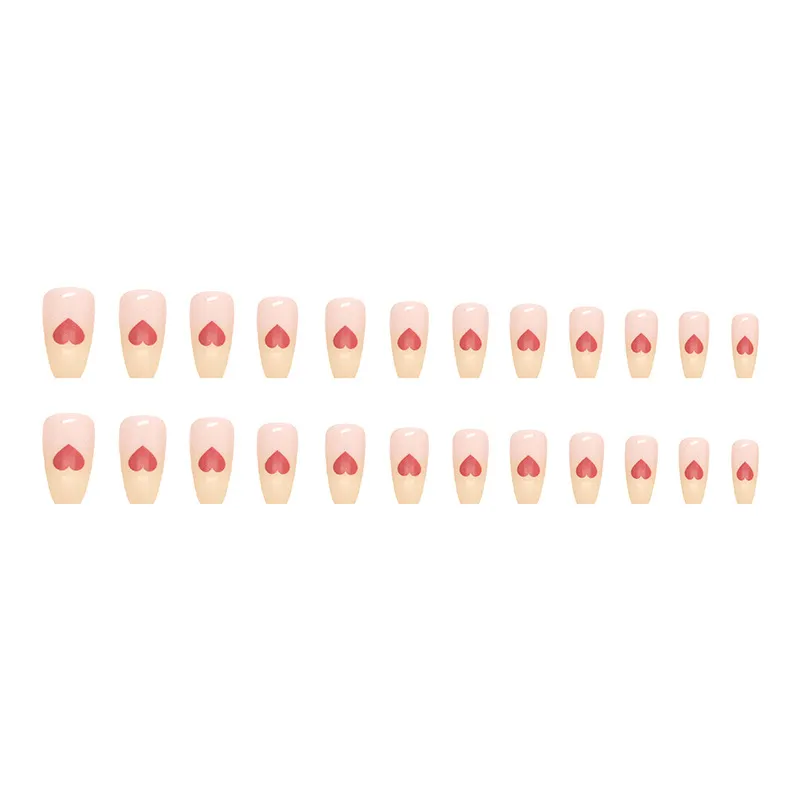 Churchf Churchf French Love Valentine's Day Nail 24 Pieces