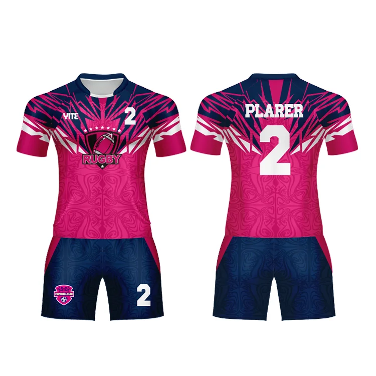 YITE | Boys sublimation printing design rugby shirt custom digital printed rugby uniform wholesale training rugby jersey 