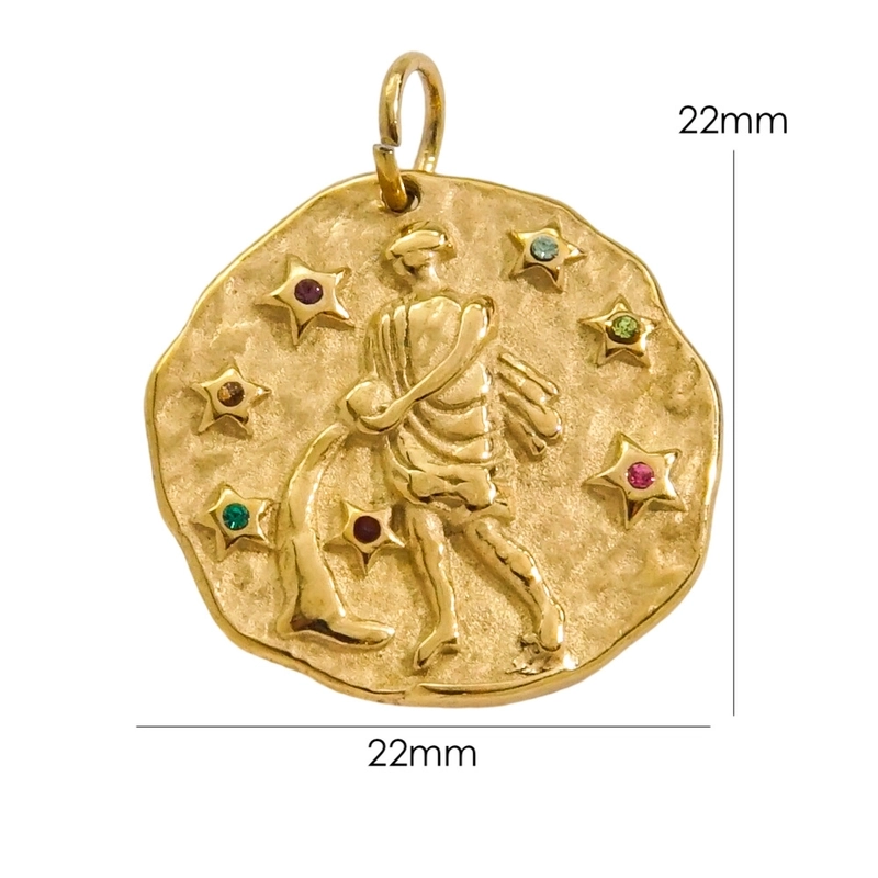 3 Pieces 304 Stainless Steel Rhinestones Constellation Pendant