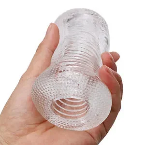 Male Masturbator Pocket Pussy Stroker Cup SexToy Clear Silicone Realistic  Vagina