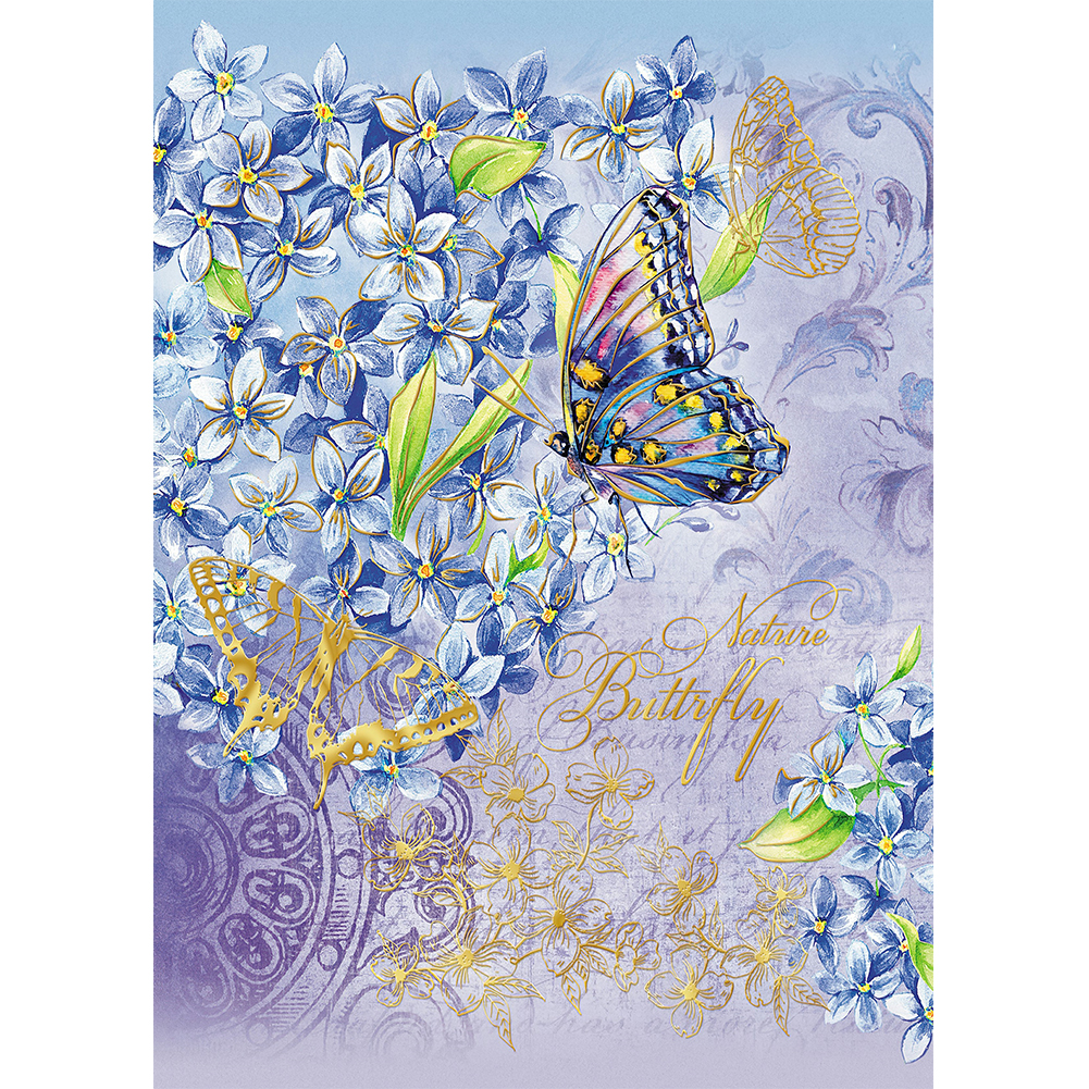 

30*40CM - Round Drill Diamond Painting - Butterfly, 501 Original