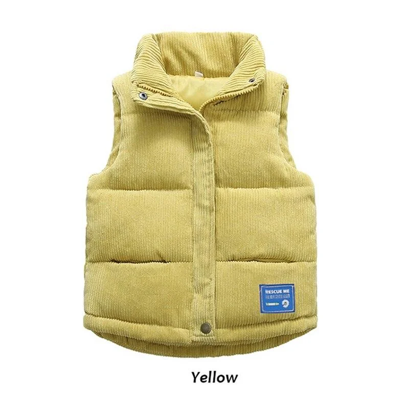 2021 New Children's Autumn  Cotton Jackets Vest To Keep Warm Boys And Girls Solid Color Casual Kids Vest For 3-10 Years