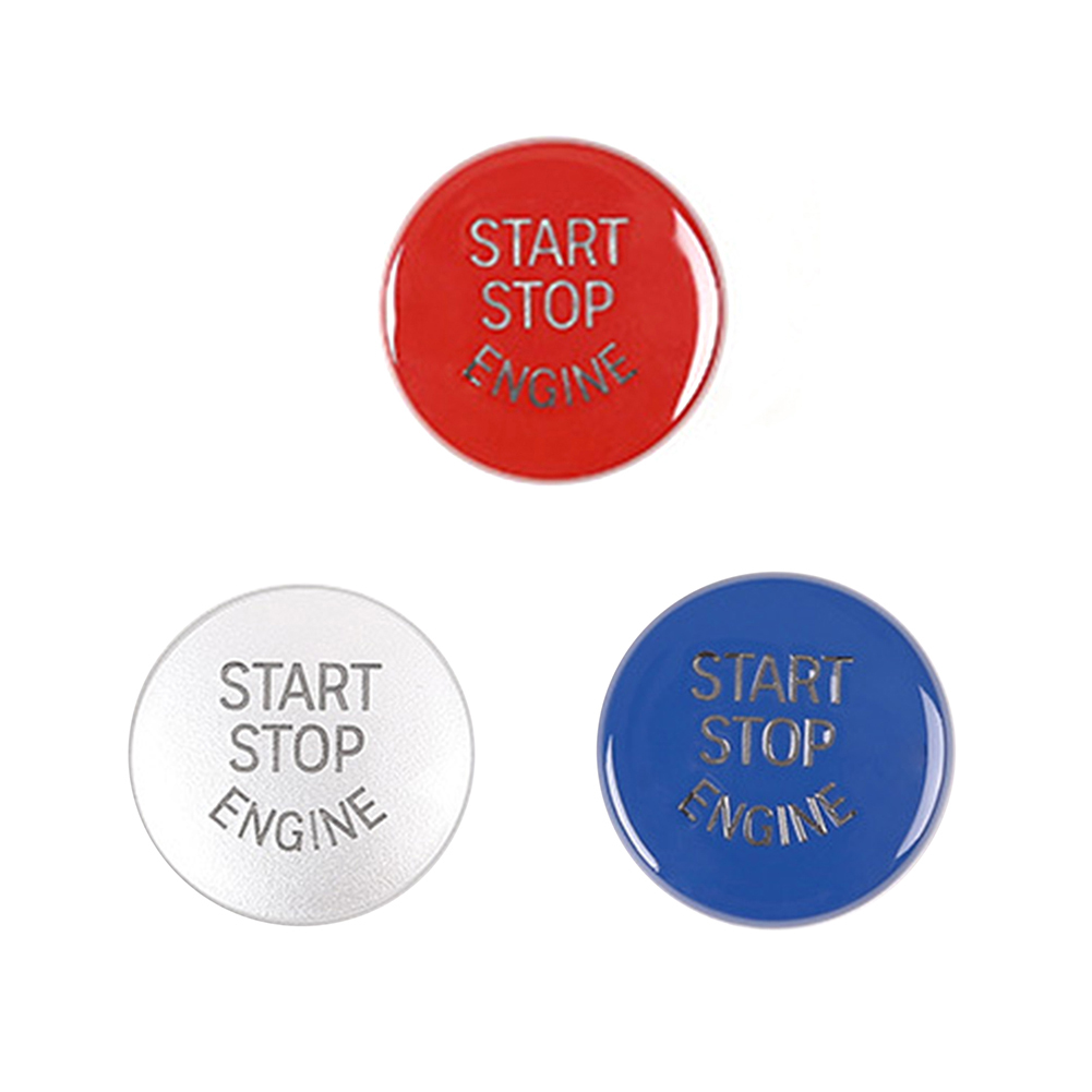 

Engine START STOP Switch Button Replace Cover for BMW 1 3 5 Series X1 X3 X5, Silver, 501 Original