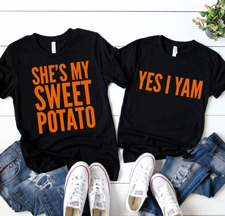 She's My Sweet Potato Yes I Yam Shirts Couples Shirts