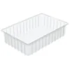 Akro-Mils 33164SCLAR CS 16-1/2-Inch L by 10-7/8-Inch W by 4-Inch H Akro-Grid Slotted Divider Plastic Tote Box, 12-Pack