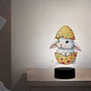 Acrylic Double Sided Bunny Egg Diamond Painting LED Night Light for Easter Decor