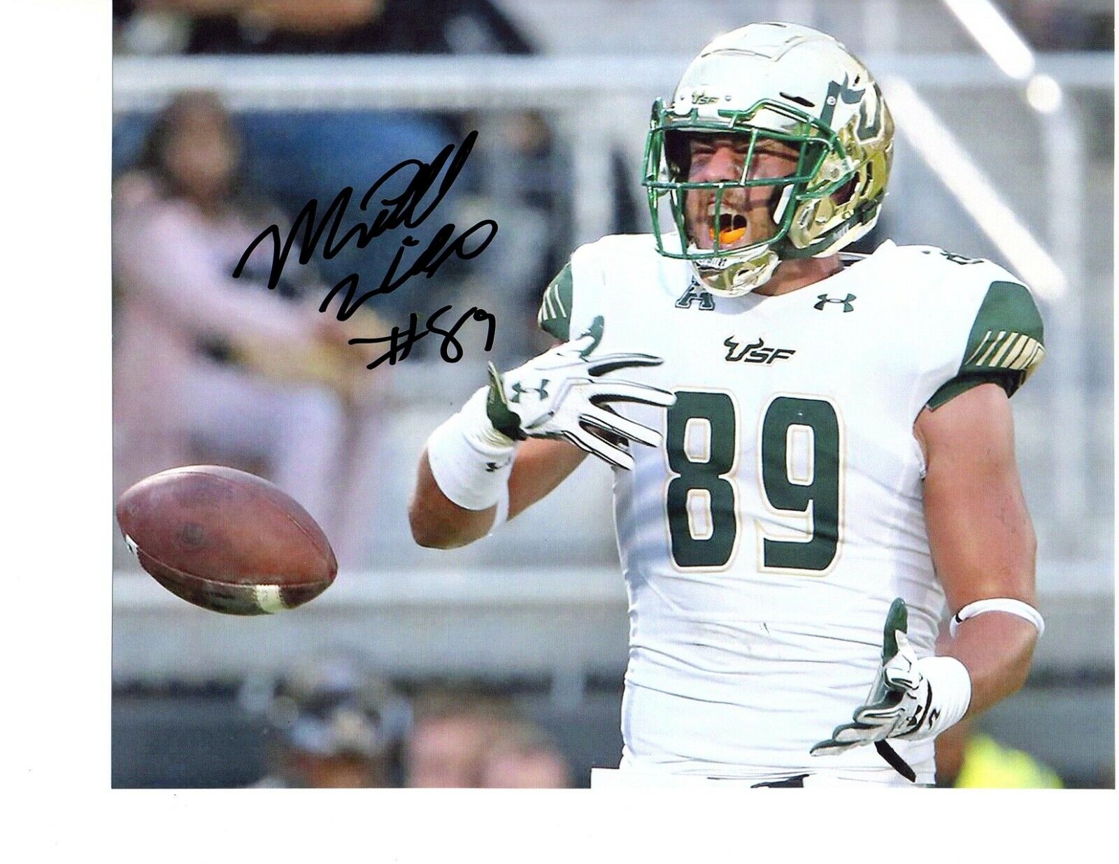 Mitchell Wilcox South Florida Bulls signed autographed 8x10 football Photo Poster painting