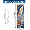 (US Local)4Pcs Special Shape Feathers Diamond Painting Bookmark Making Kit for Book Lovers