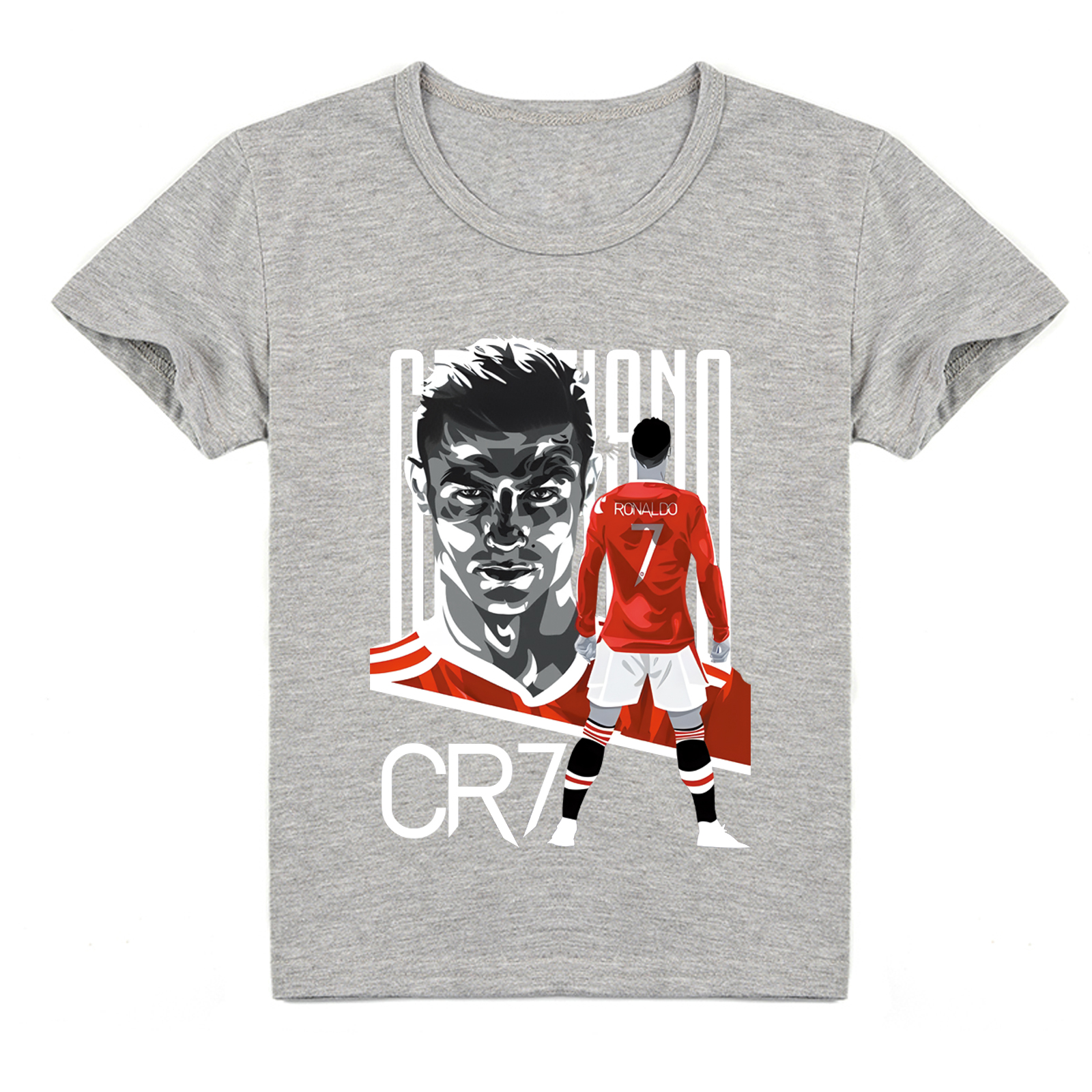 Mayoulove Cool Cristiano Ronaldo Short Sleeve T-Shirt for Boys  Girls - Soccer Star Graphic Tee, Perfect Gift-Mayoulove