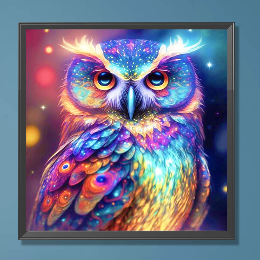 Full Round Diamond Painting 30*30cm - Color Owl