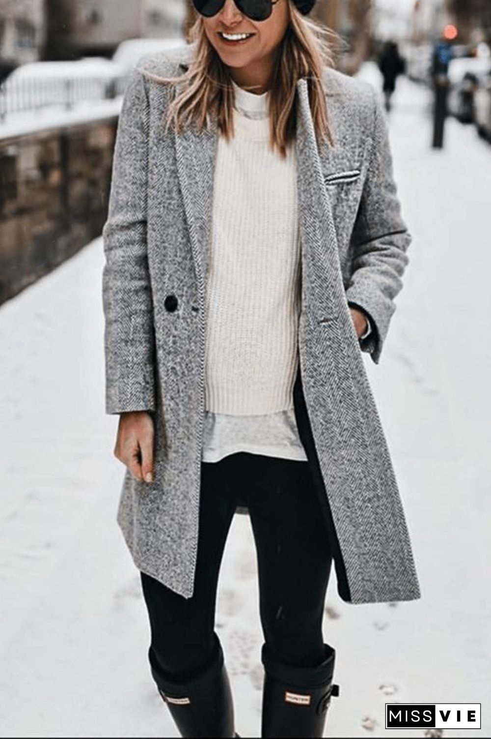 Outlook Button Down Textured Coat
