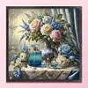 Flower Vase-14CT Stamped Cross Stitch 40*40cm tapestrymarket