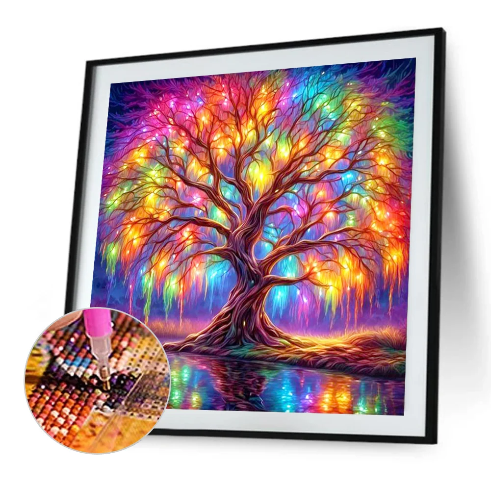 Partial AB Diamond Painting - Full Square Drill - Tree of Life(Canvas|45*45cm)