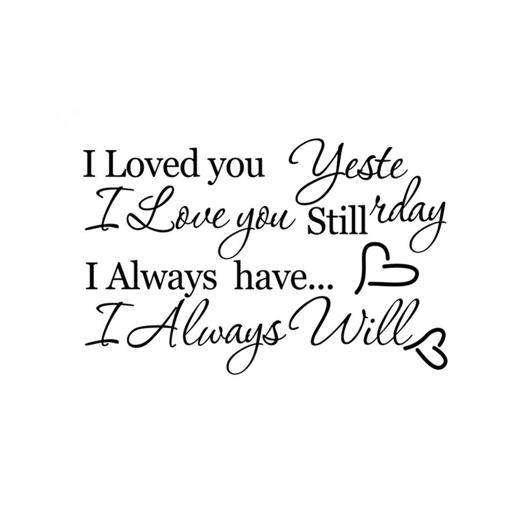 

I Love You Wall Sticker Western English Poem Removable Home Stickers (B, 501 Original