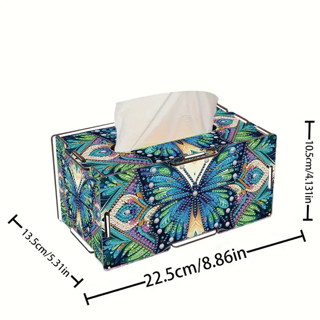 Butterfly DIY Diamond Art Paper Towel Holder for Home and Office Decoration
