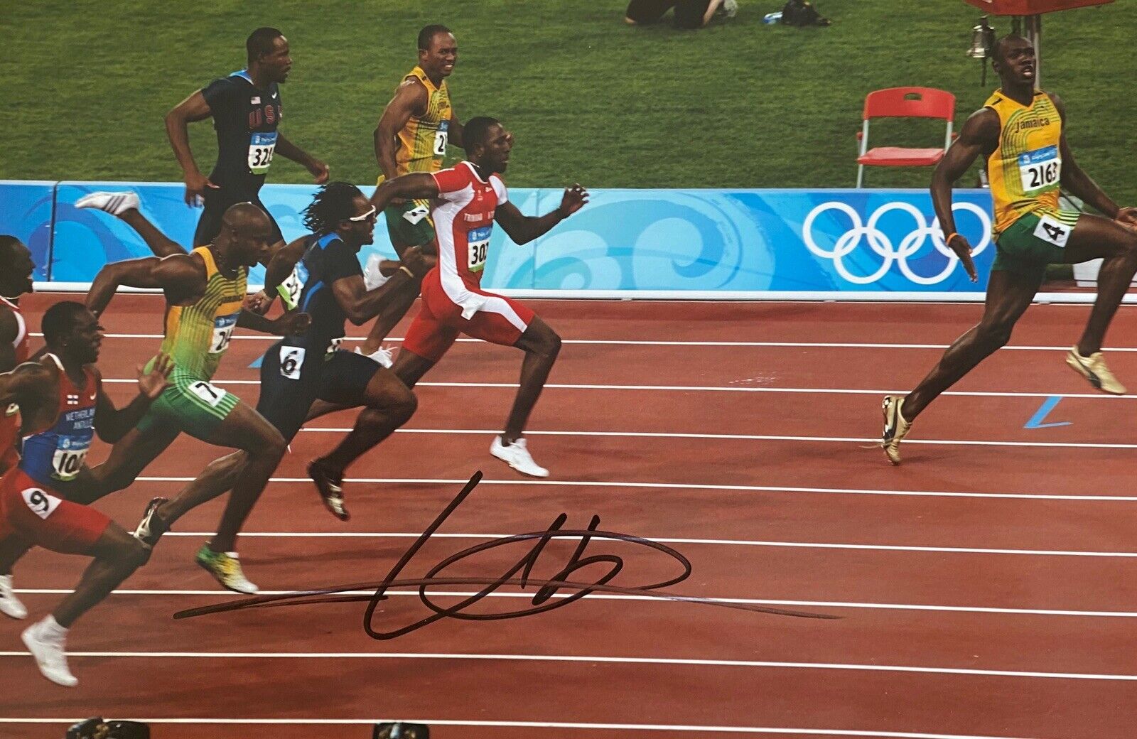 Usain Bolt Genuine Hand Signed 12x8 Jamaica Photo Poster painting - See Proof - 13