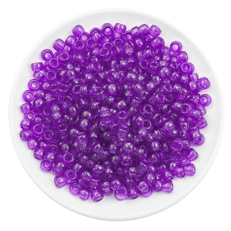 Acrylic Large Hole Barrel Beads 9*6mm Pony Beads Woven Handmade Diy Hand String Jewelry Accessories Beads Loose Beads