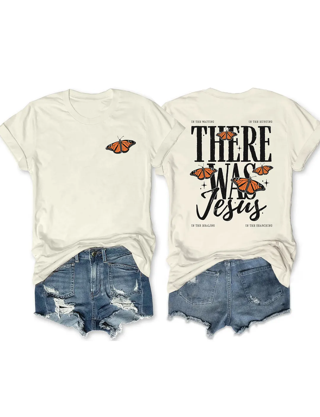 In The Hurting There Was Jesus Butterfly T-shirt
