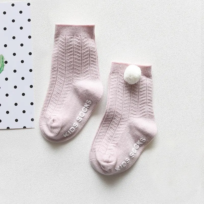 YWHUANSEN 0 to 4 Yrs Ruffle Edge Non-Skid Cotton Socks with Grip For Kids Toddlers Baby Girl Boneless Socks Four Seasons Newborn