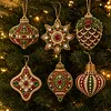 6pcs/set DIY Diamond Special Shape Pearl Art Hanging Acrylic Christmas Tree Ornament Kit