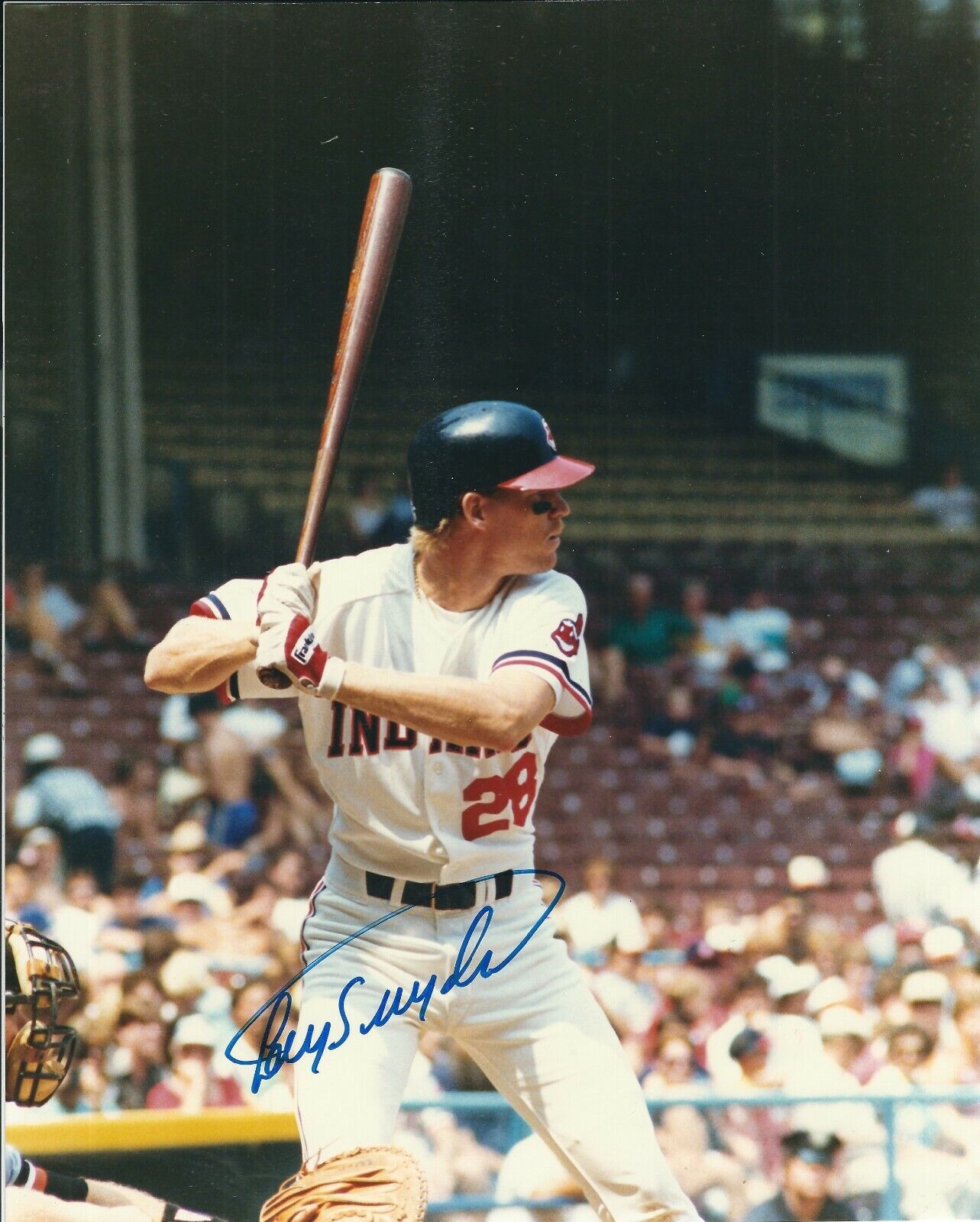 Autographed CORY SNYDER 8x10 Cleveland Indians Photo Poster painting with COA