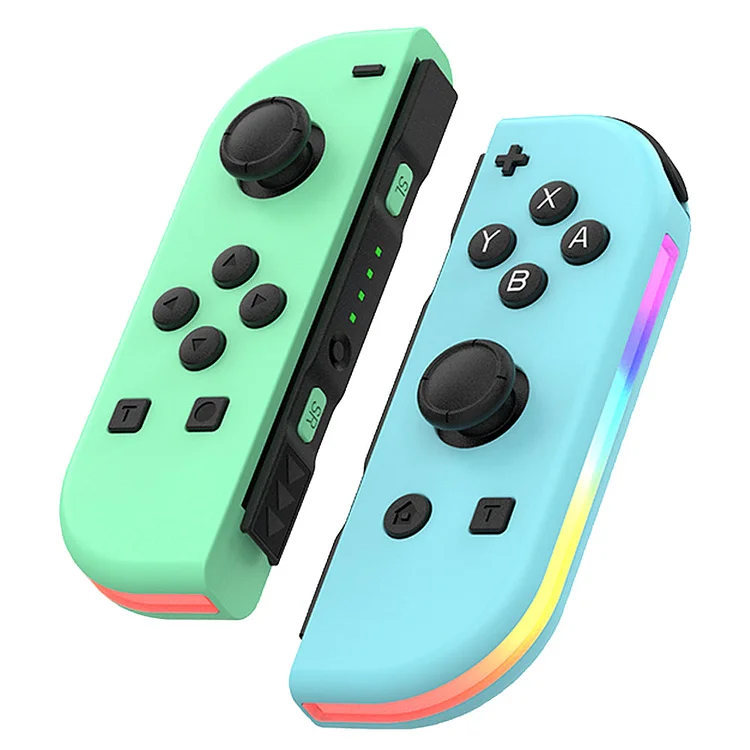Andoe Joypad Controller (L/R) for Nintendo Switch, Wireless Joypad Replacement for Switch Controller, Support Dual Vibration/Motion Control/RGB Light (Light Blue)