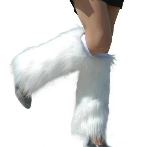 Winter Fashion Solid Color Women Boot Covers Warm Furry Faux Fur Leg Warmers