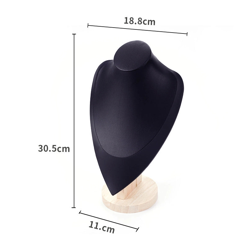 1 Piece PU Wood Minimalist Solid Color Jewelry Display Bust