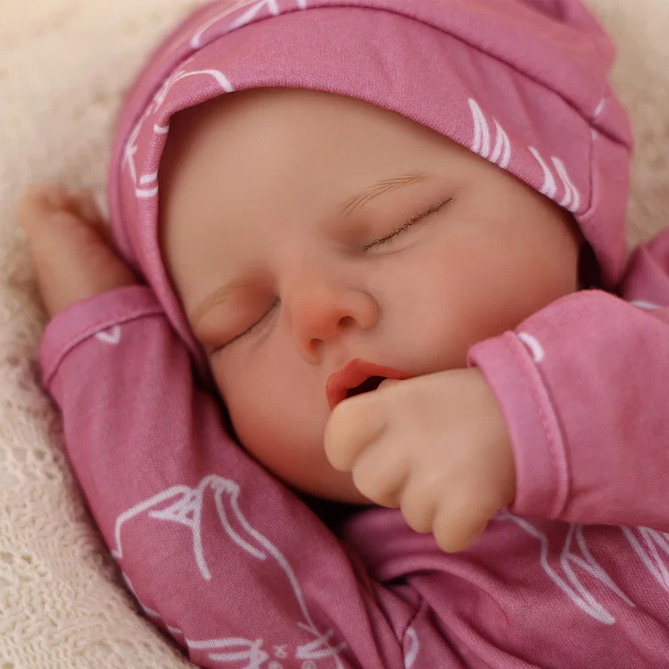 Babeside 17" Sleeping Newborn Baby Girl Pink Twinnie