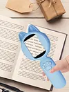 Kids Cat Shape Digital Magnifying Glass 2.0Inch Handheld Microscope for Kid Gift