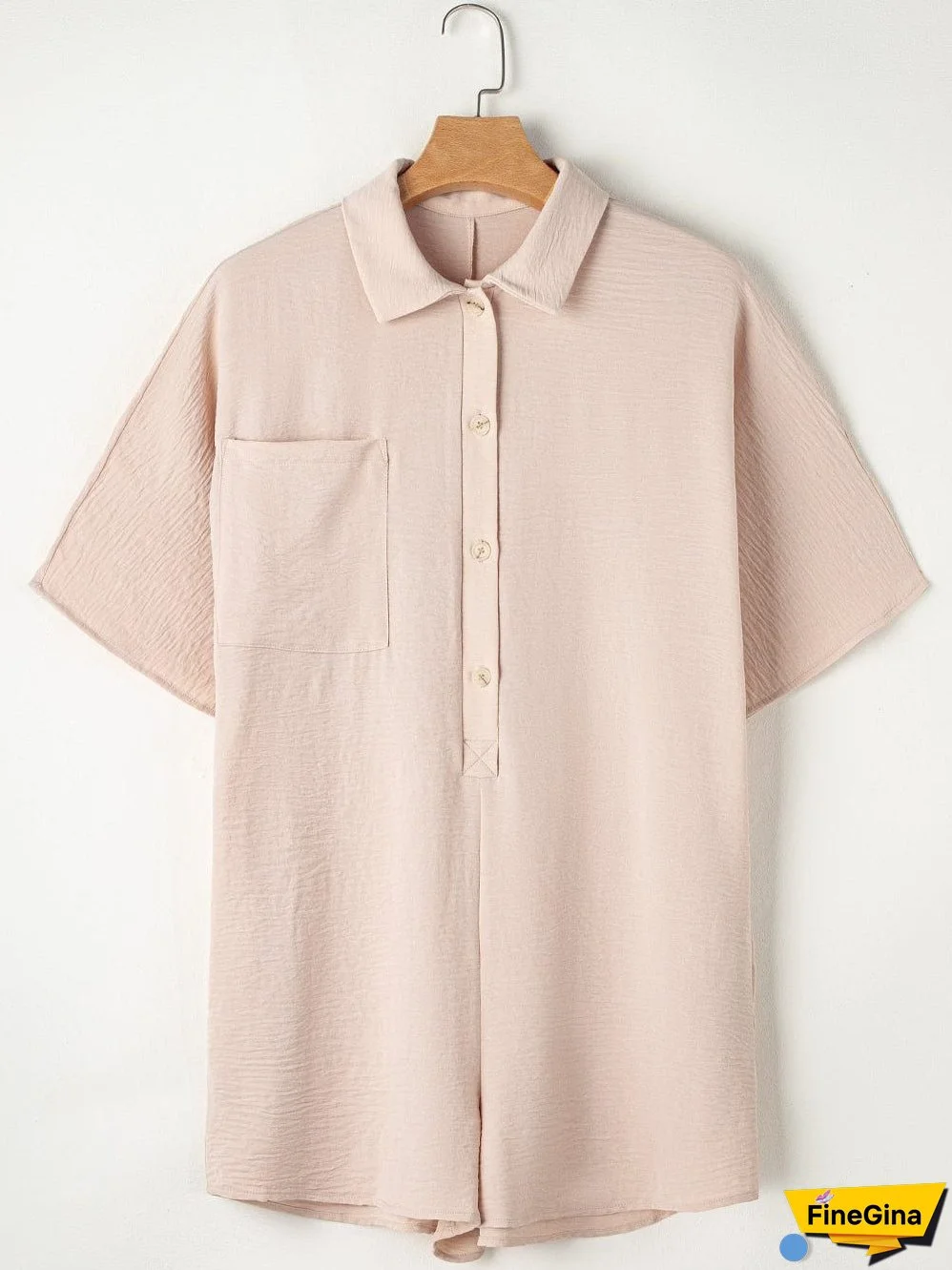 Plus Size Button-Down Jumpsuit