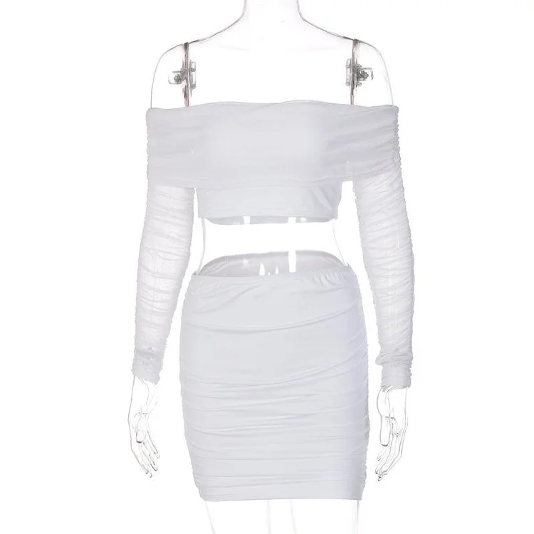 Promsstyle Casual off shoulder two-piece dress Prom Dress 2023