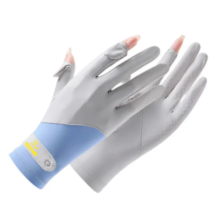 SEXYWG Summer Sunscreen Yoga Gloves Ice Silk Breathable Quick Dry Anti-UV Non-slip Glove