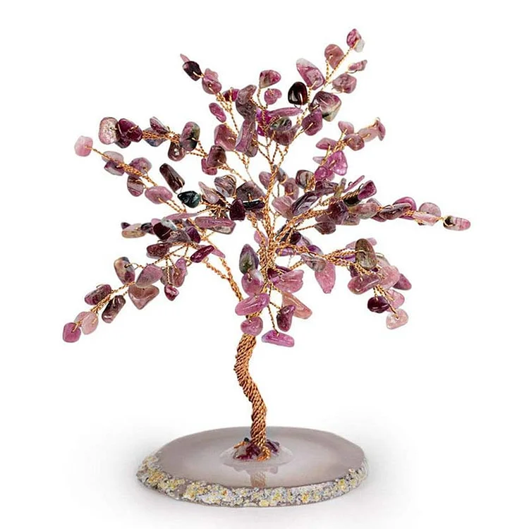 Lavish Blessings Red Tourmaline Feng Shui Tree