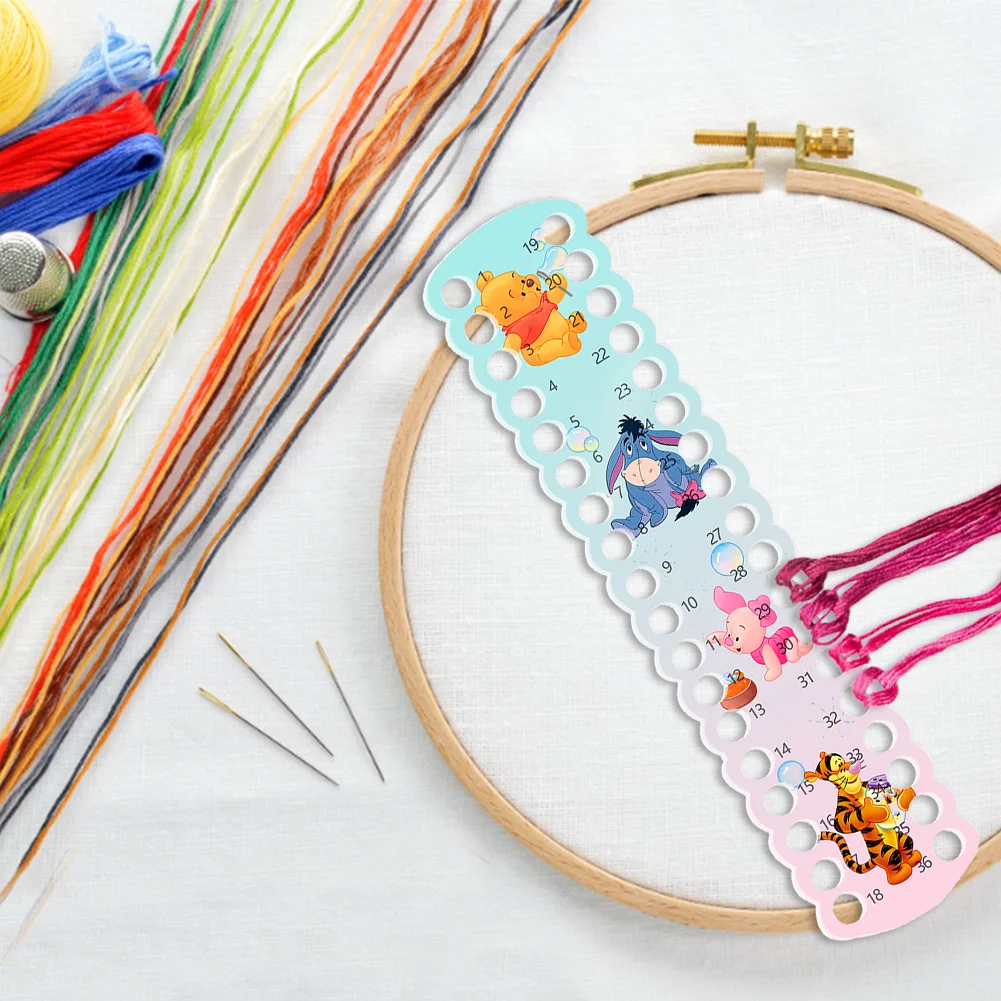 Acrylic Cross Stitch Row Line Board Cartoon Pattern Art Accessory(Winnie the Pooh)