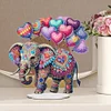 (US Only)2D Flat Print DIY Desktop Elephant Diamond Art Kits Acrylic Bedroom Table Decor