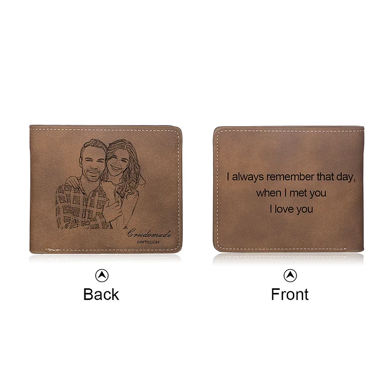 Personalisierte Foto-Brieftasche mit Gravur Geldbörse 